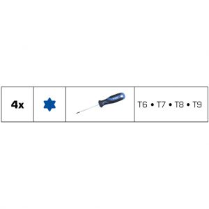 SET SURUBELNITE TORX 4 PCS T6-T9 -BRILLIANT